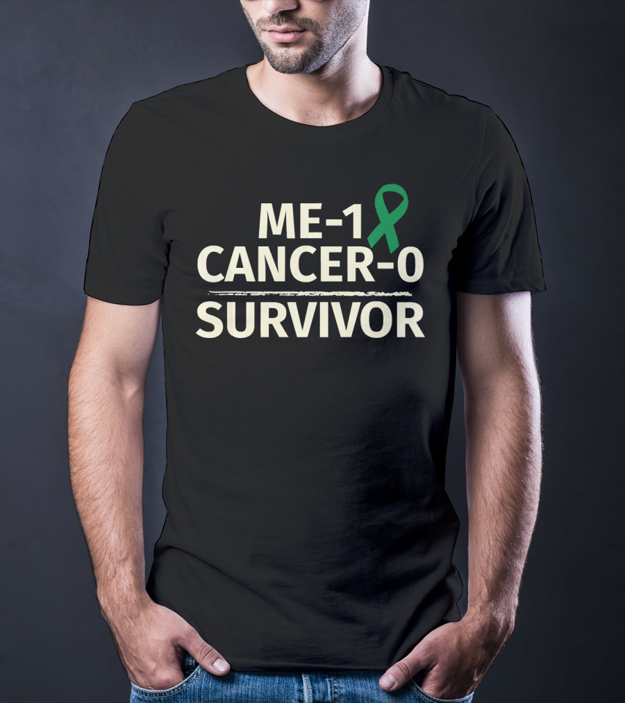 Liver Cancer Survivor Me 1 Cancer 0 Green T-Shirt