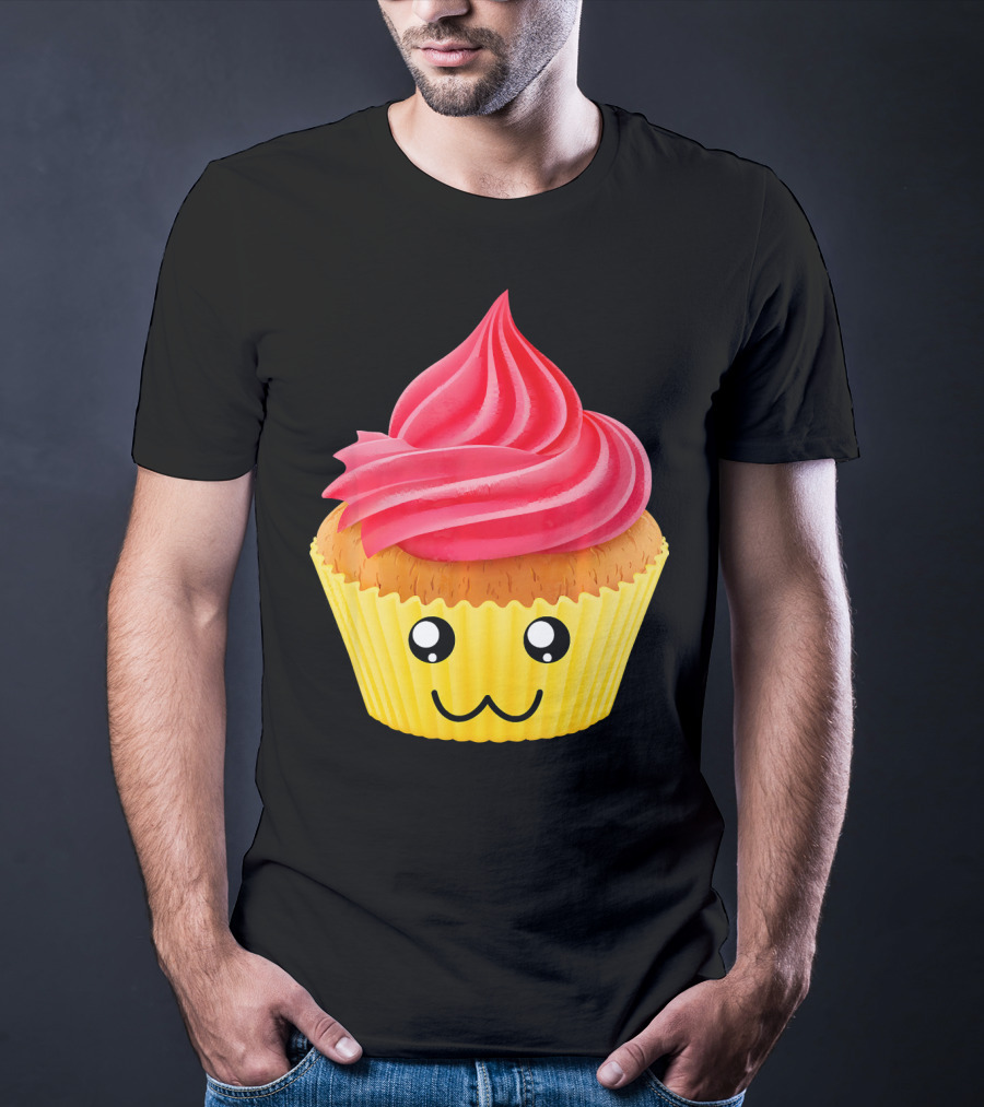 Kawaii Cupcake Lover Cute Muffin Face T-Shirt