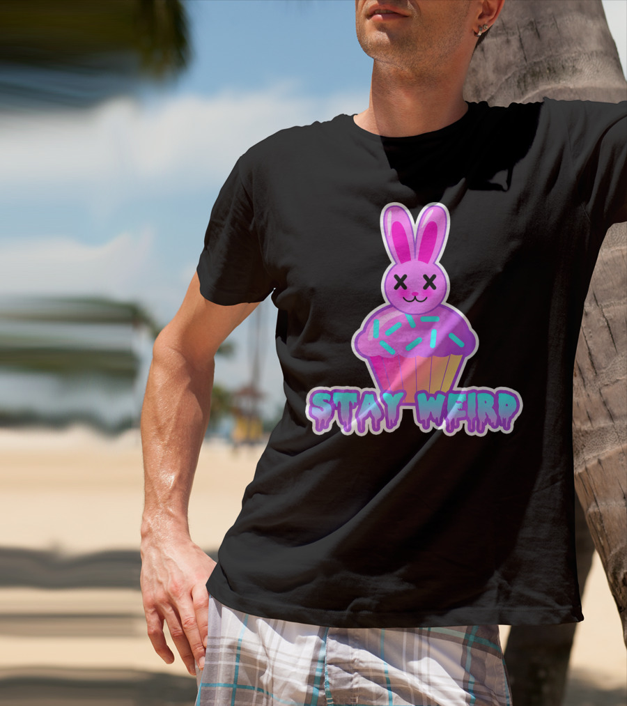 Stay Weird Pastel Goth Doom Bunny Cupcake T-Shirt