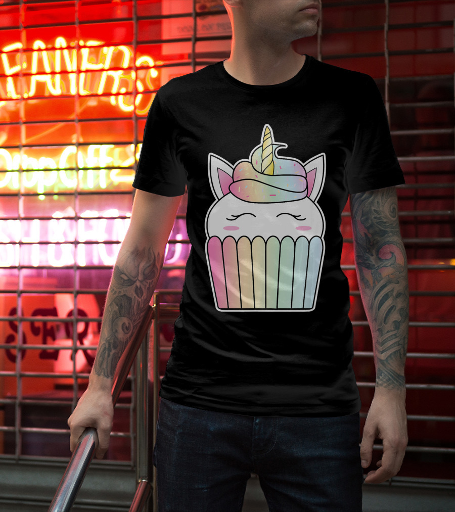Unicorn Cupcake Pastel Cute Baking Kawaii T-Shirt