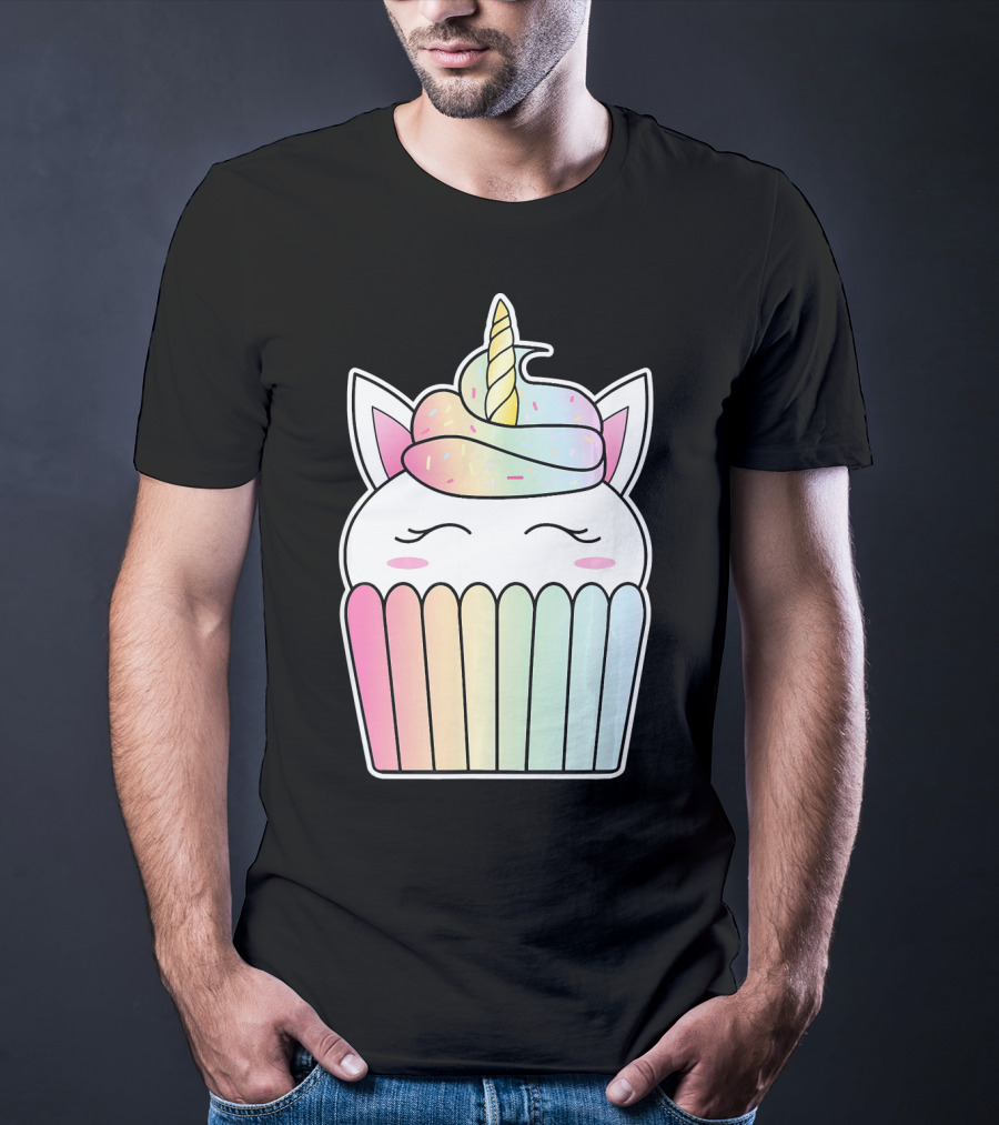Unicorn Cupcake Pastel Cute Baking Kawaii T-Shirt