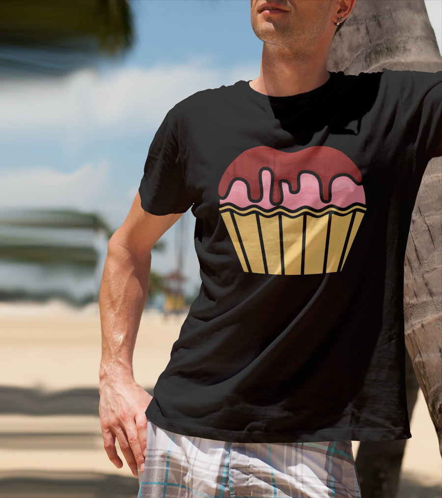 Cool Chocolate Dripping Halloween Cupcake T-Shirt