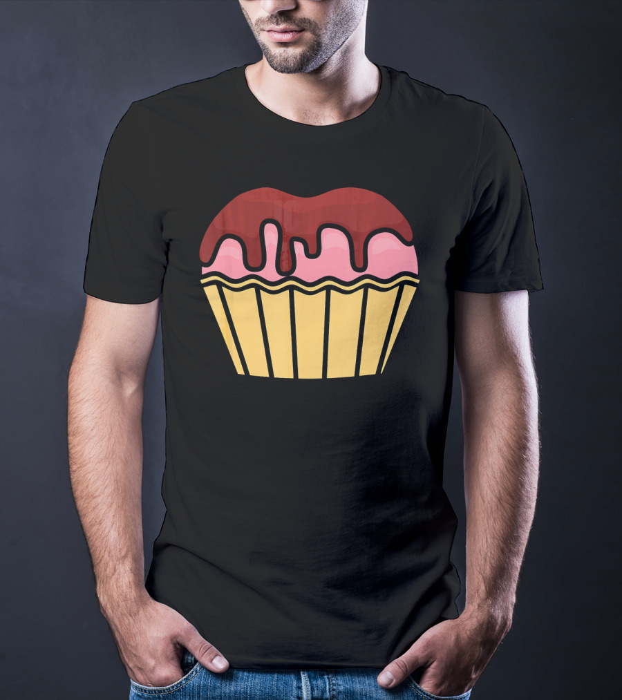 Cool Chocolate Dripping Halloween Cupcake T-Shirt