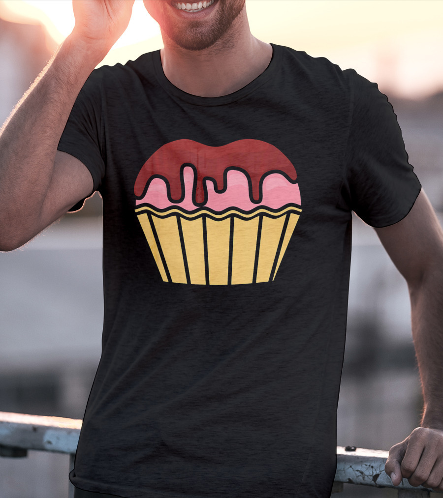 Cool Chocolate Dripping Halloween Cupcake T-Shirt