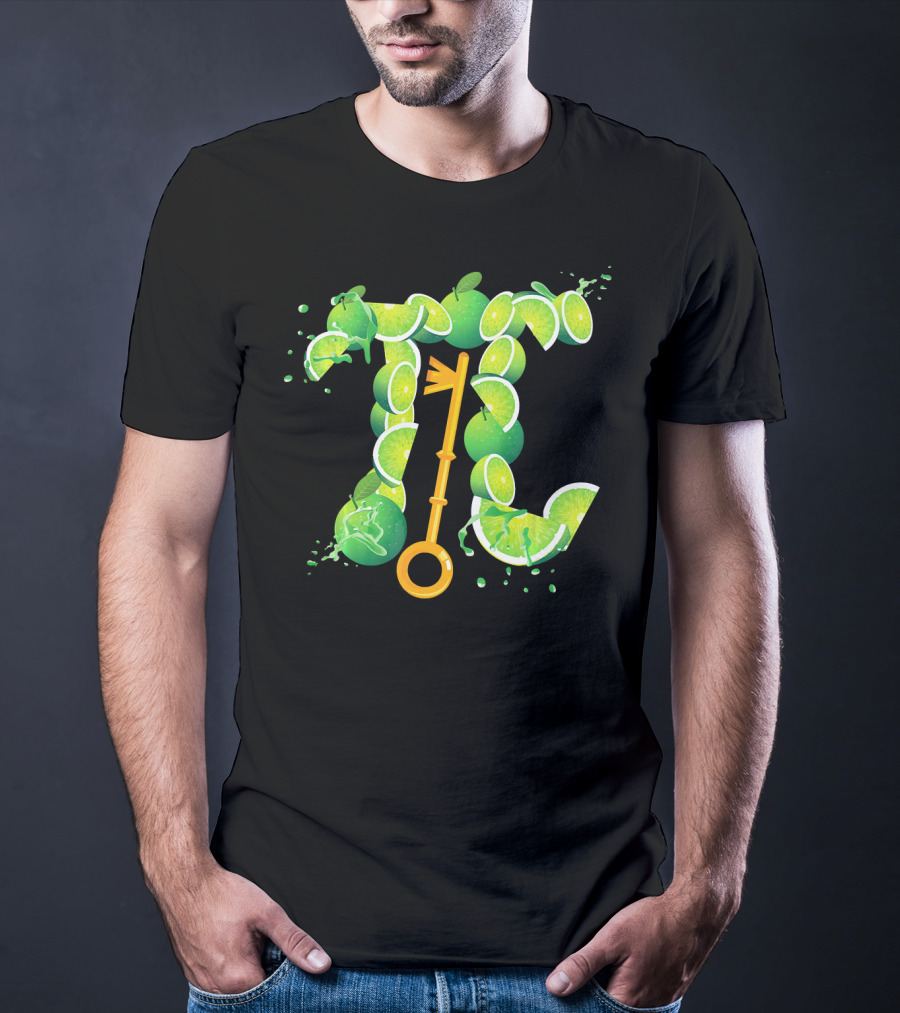 Key Lime Pi Day Pun Science Marc Key Lime Slices And Math T-Shirt