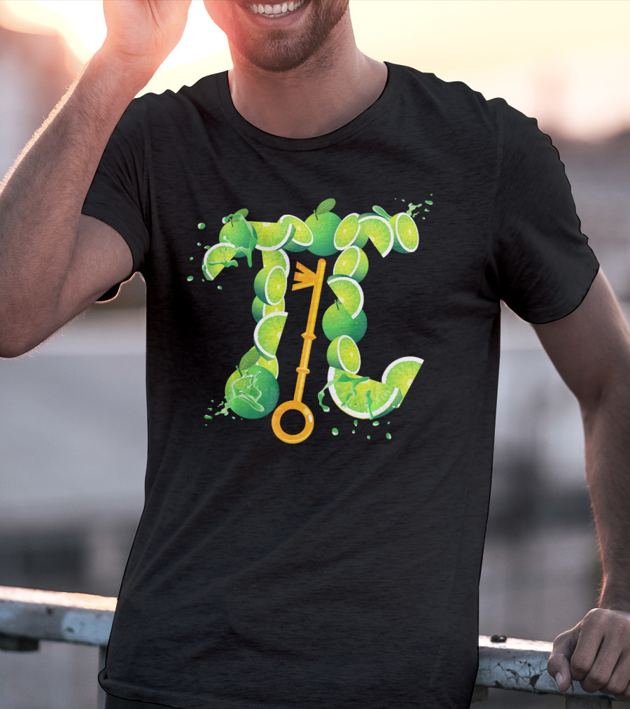 Key Lime Pi Day Pun Science Marc Key Lime Slices And Math T-Shirt