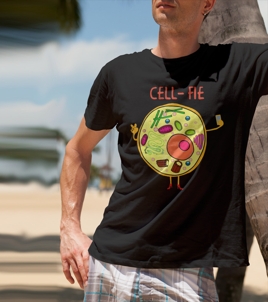 CELL-FIE Funny Science Biology Humor T-Shirt