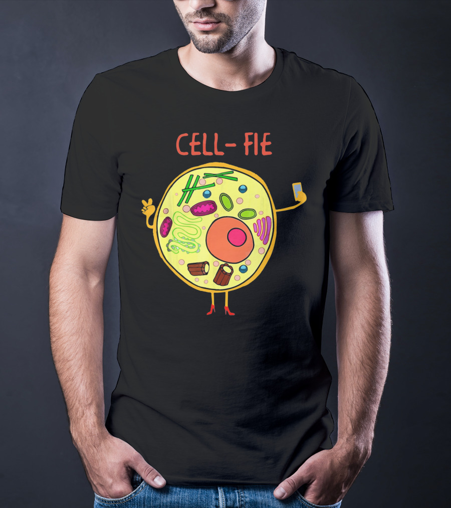 CELL-FIE Funny Science Biology Humor T-Shirt