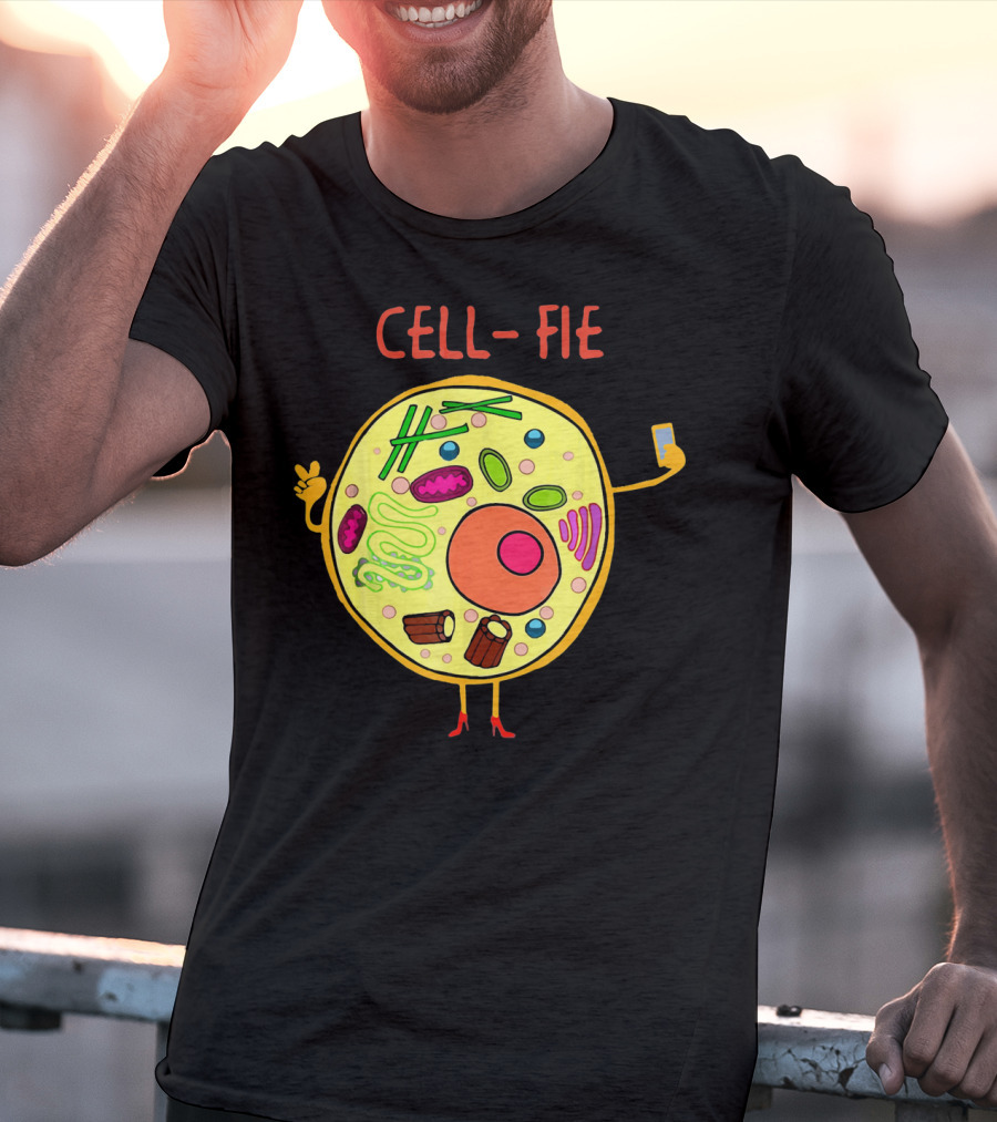 CELL-FIE Funny Science Biology Humor T-Shirt