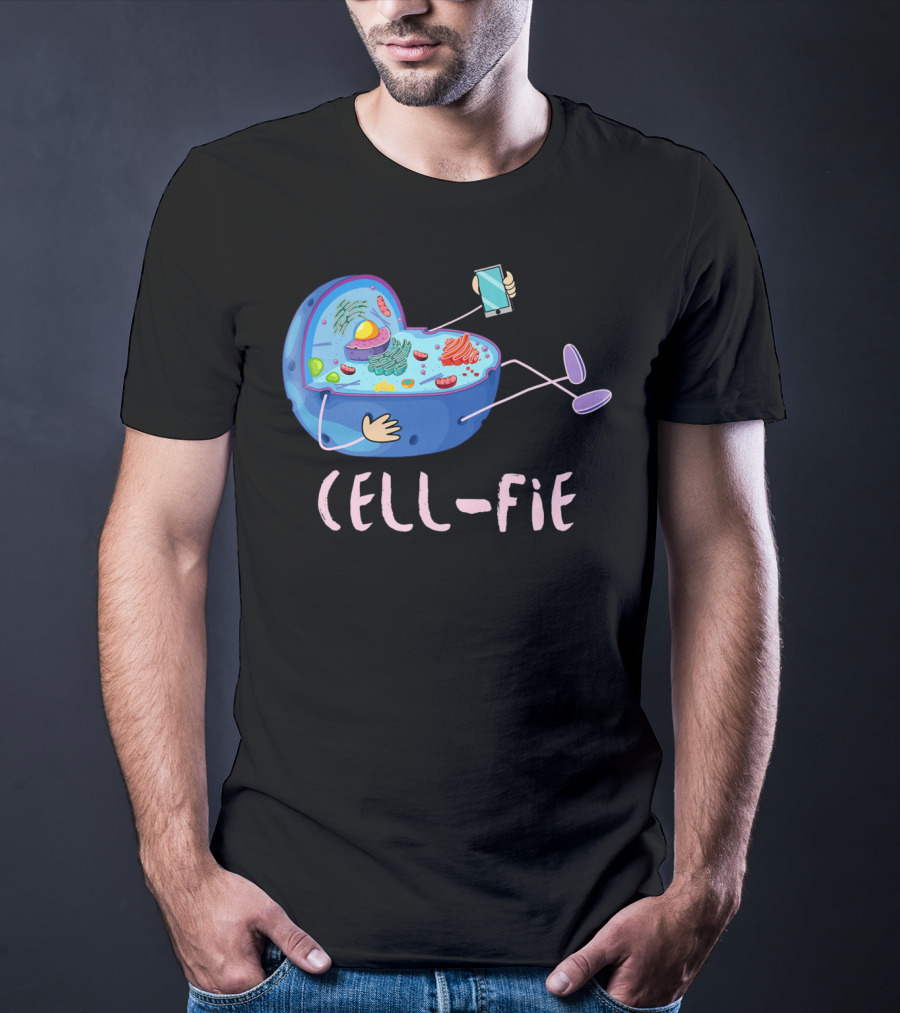Cell Fie Funny Science Biology Teacher Cell Phone Concept T-Shirt