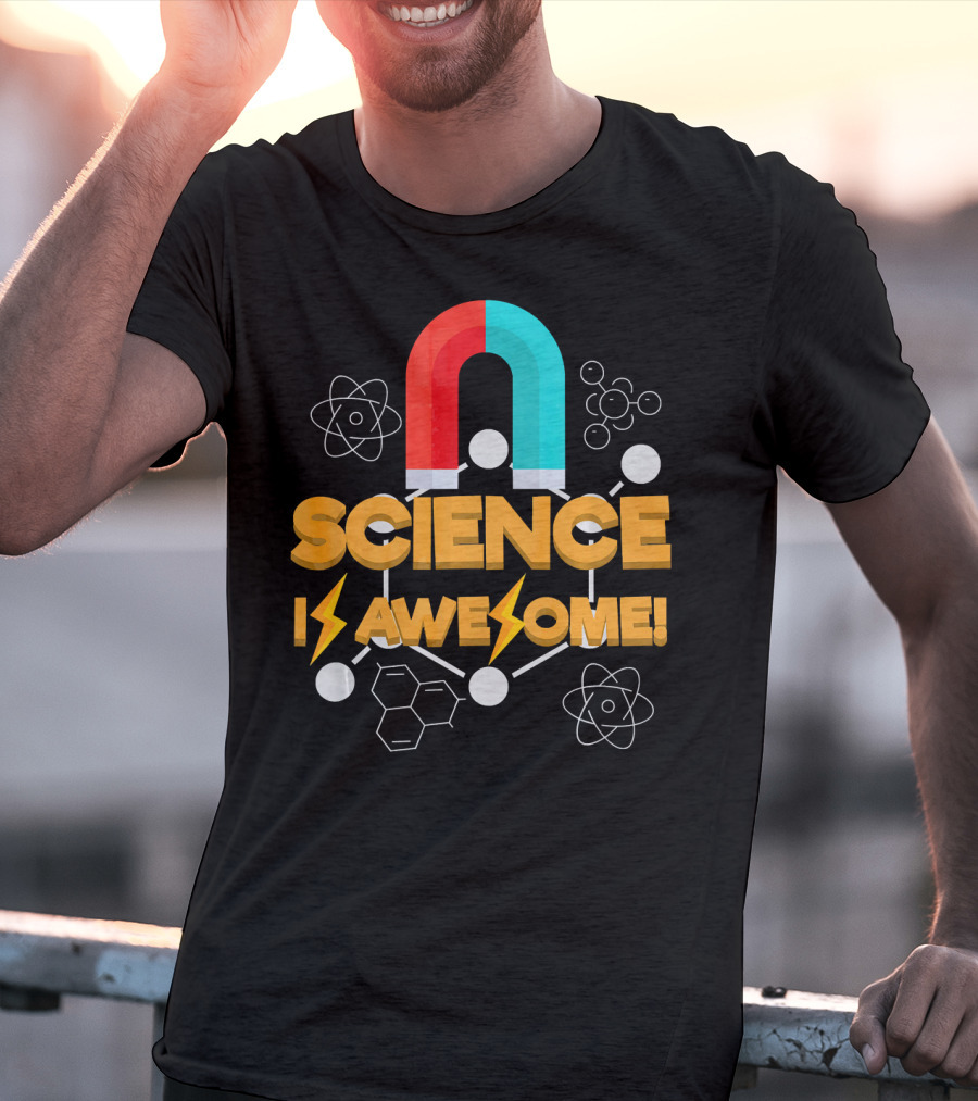Science Is Awesome Magnet Chemistry Atomic Symbols T-Shirt