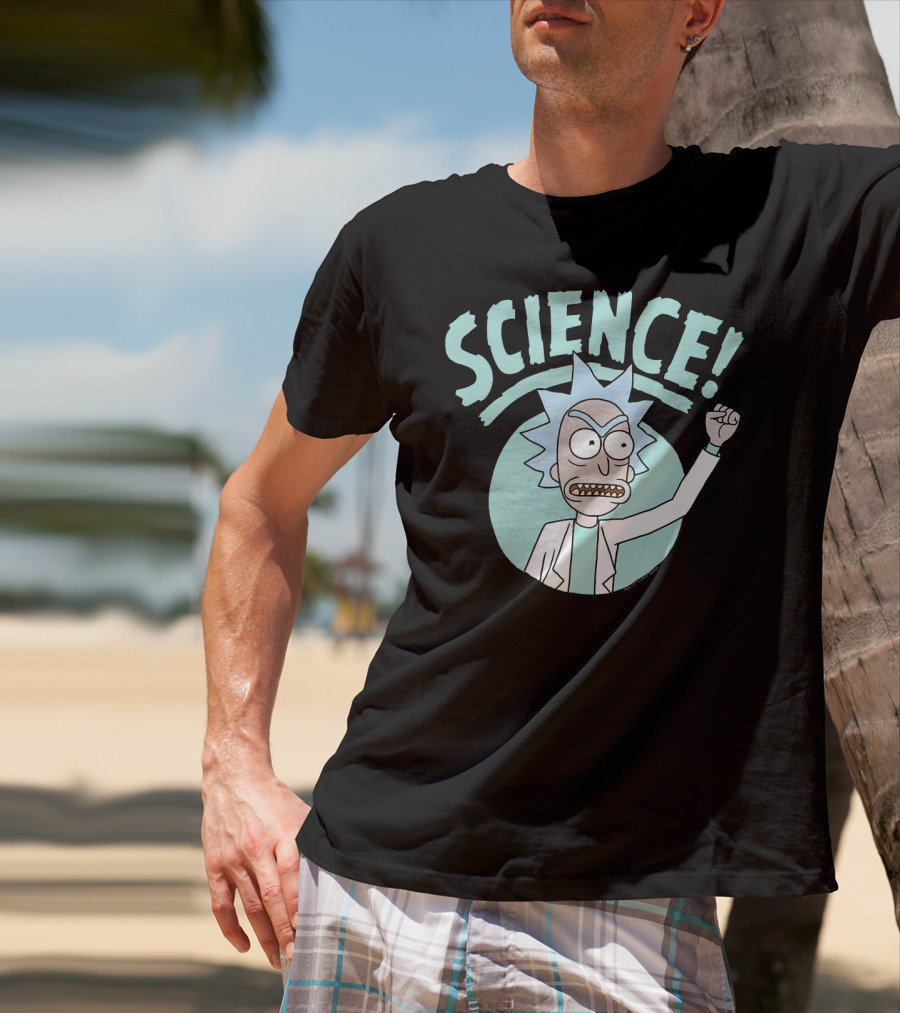 Rick And Morty Science Punch Fist Raised T-Shirt