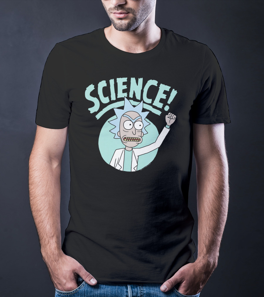 Rick And Morty Science Punch Fist Raised T-Shirt