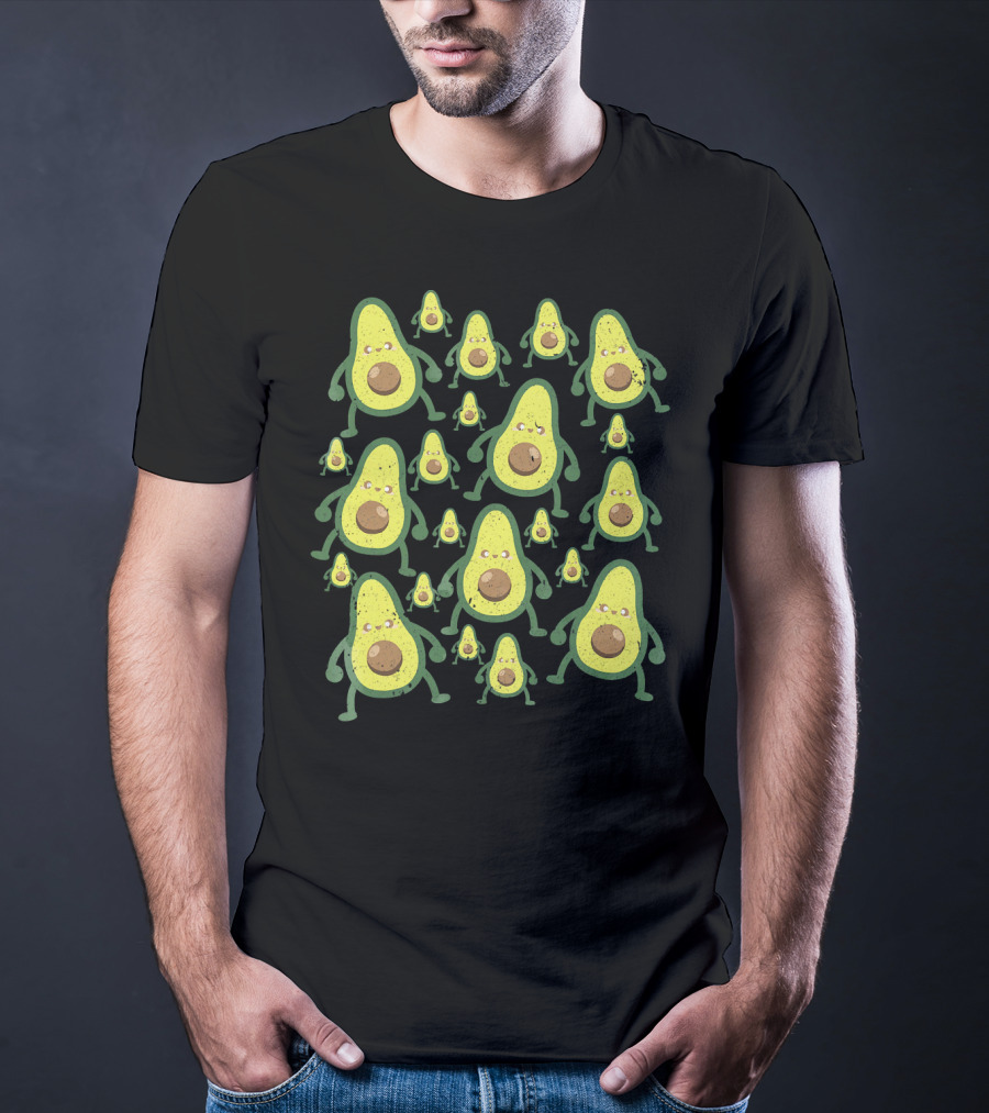 Holy Guac Avocados Funny Cartoon Characters T-Shirt