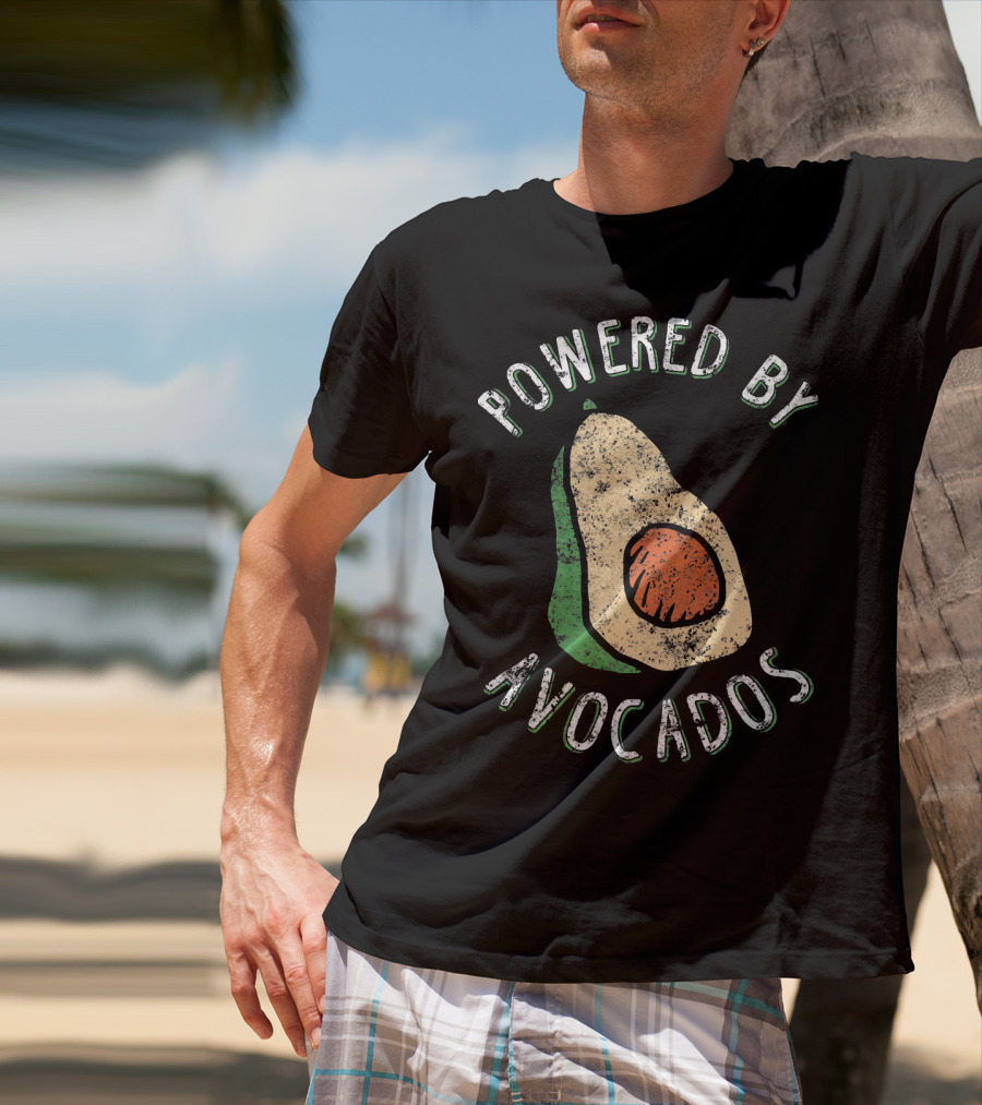 Powered By Avocados Cute Guacamole Lover Cinco De T-Shirt