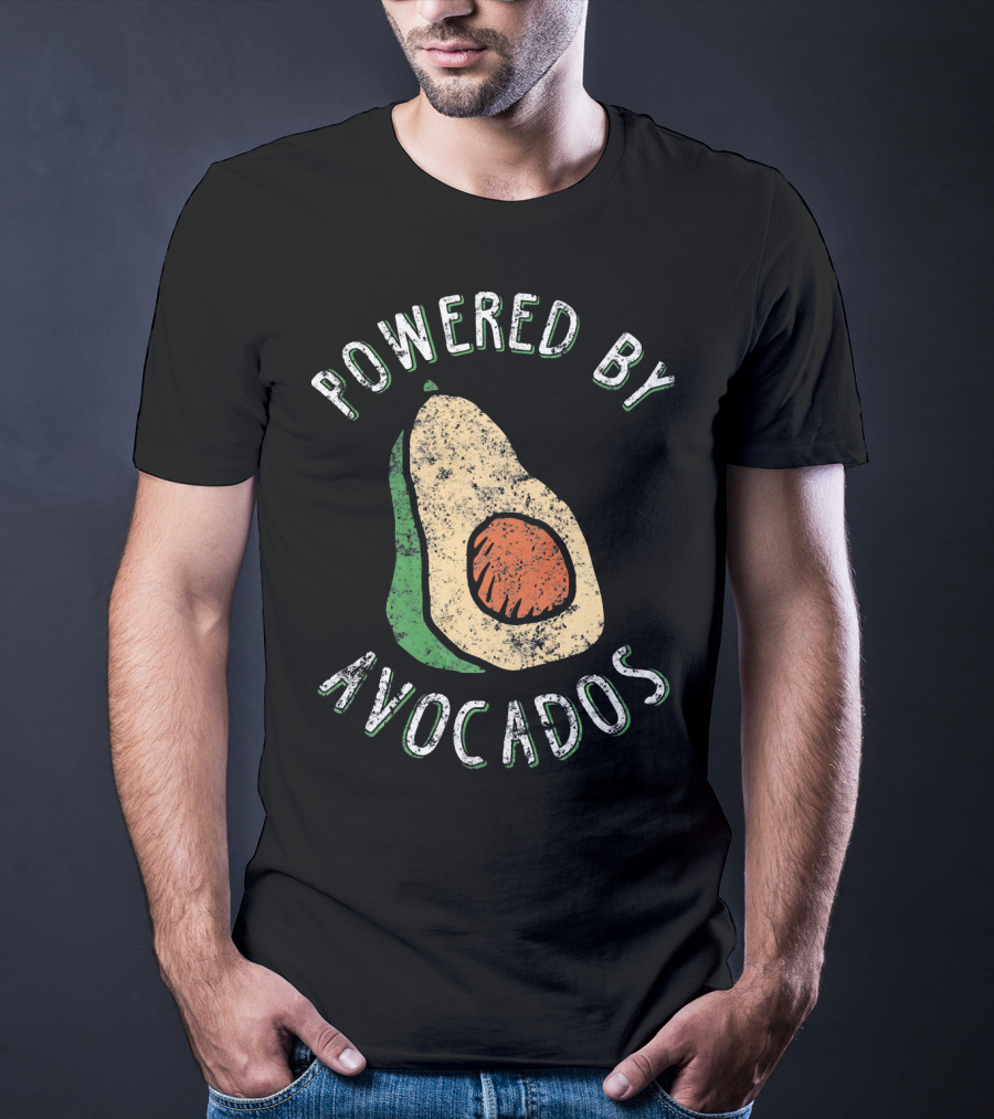 Powered By Avocados Cute Guacamole Lover Cinco De T-Shirt