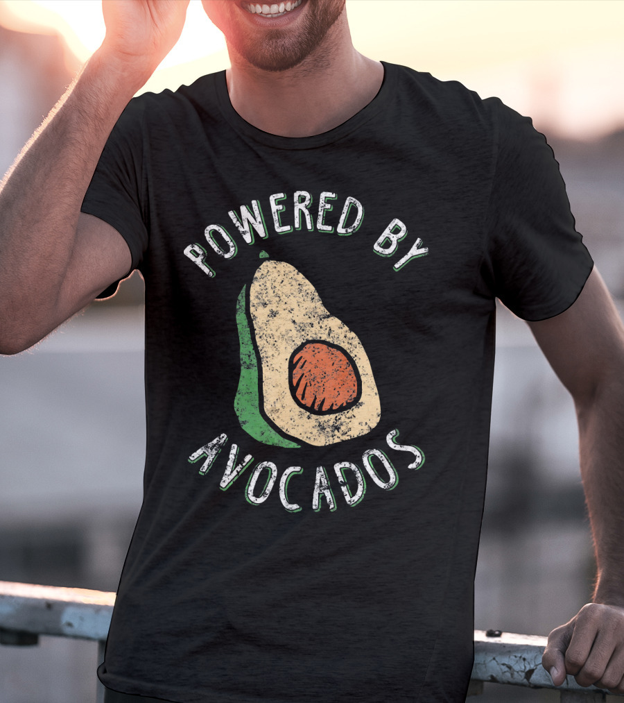 Powered By Avocados Cute Guacamole Lover Cinco De T-Shirt