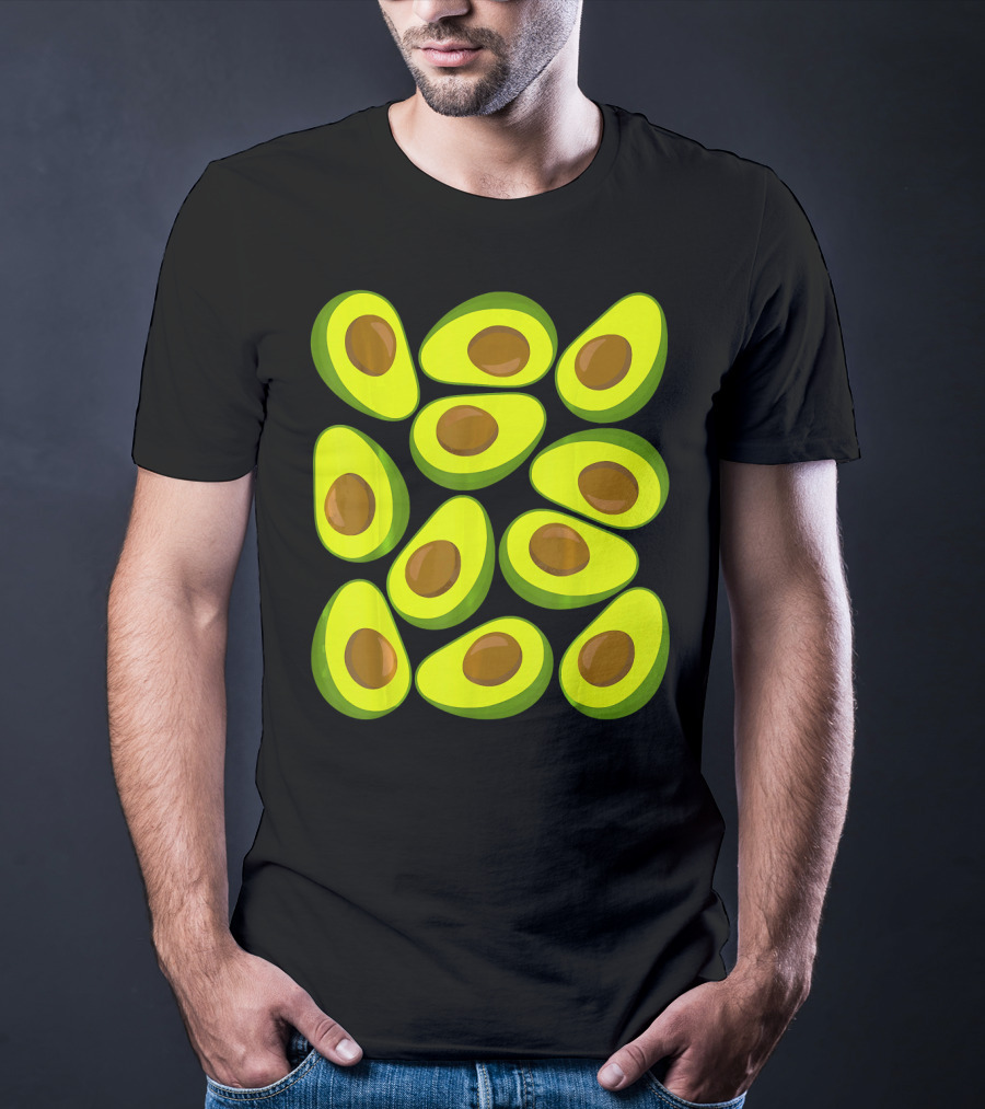 Avocado Pattern Funny Costume Holy Guaca T-Shirt