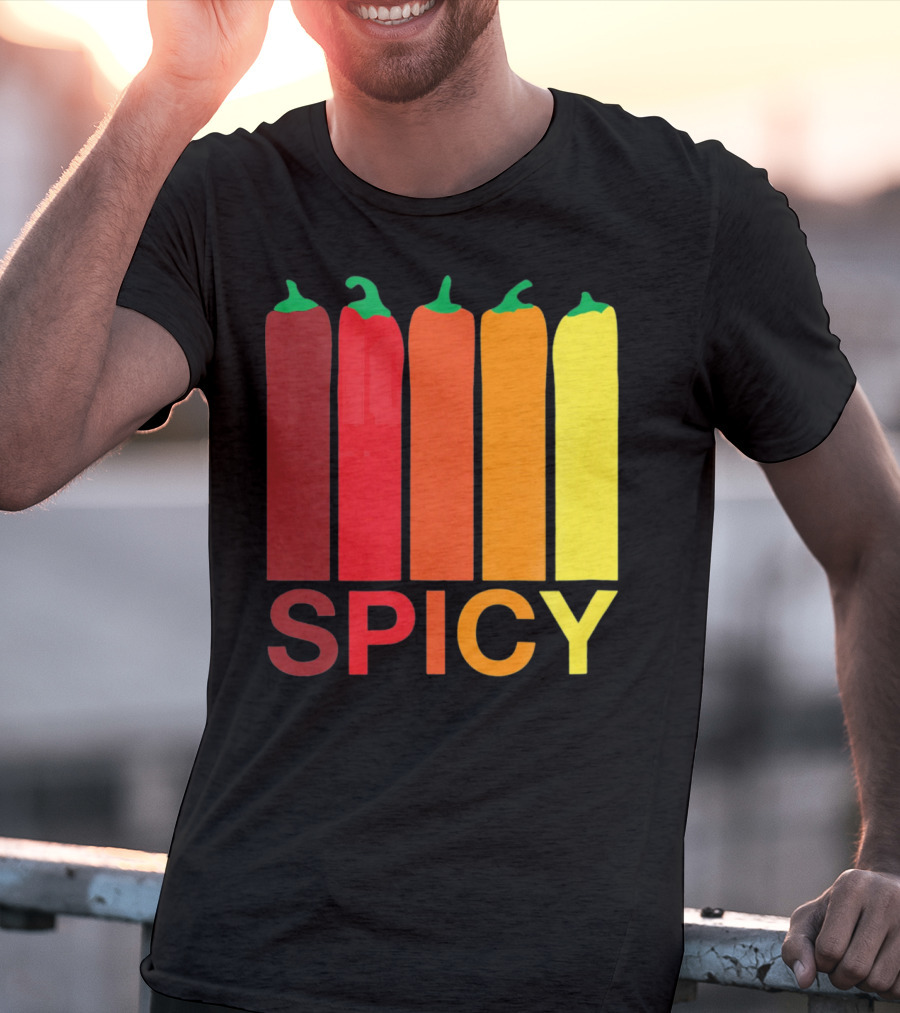Hannah Hart Spicy Peppers Multicolor T-Shirt