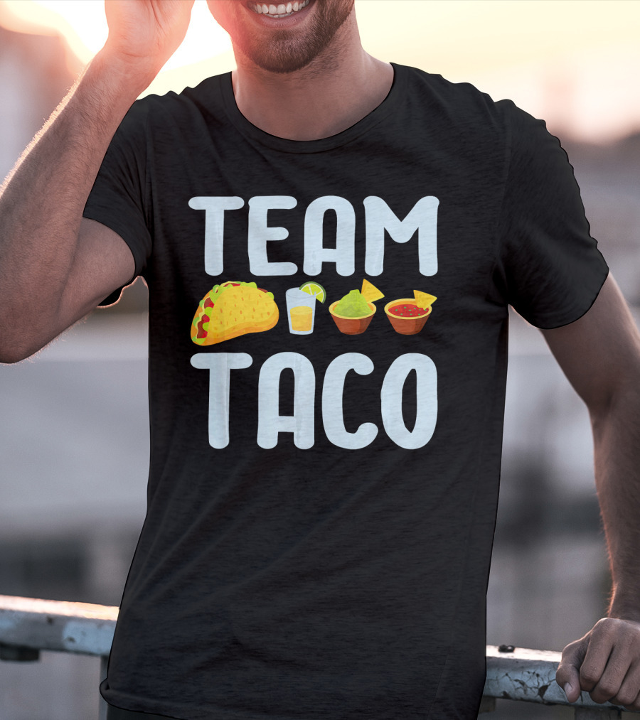 Team Taco Funny Tacos Tequila Salsa Guacamole T-Shirt