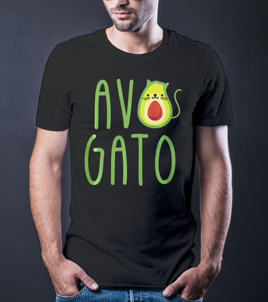 Funny Avogato Cat Cute Guacamole Avocado T-Shirt