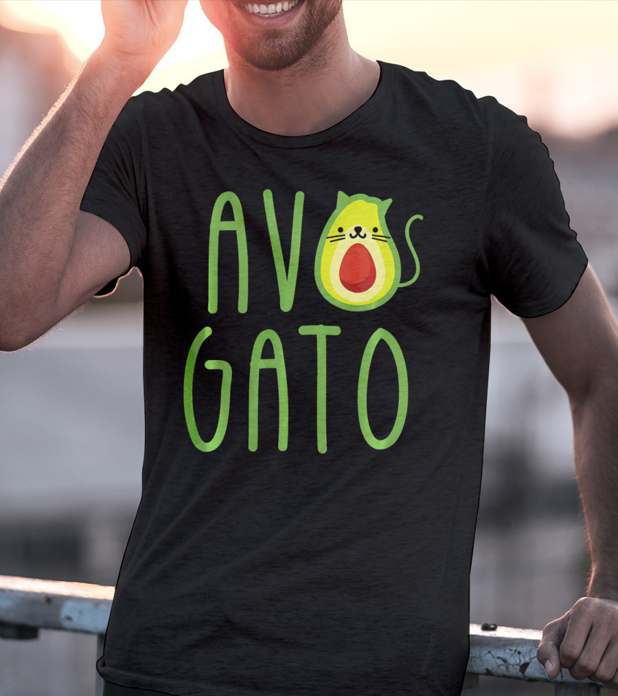 Funny Avogato Cat Cute Guacamole Avocado T-Shirt