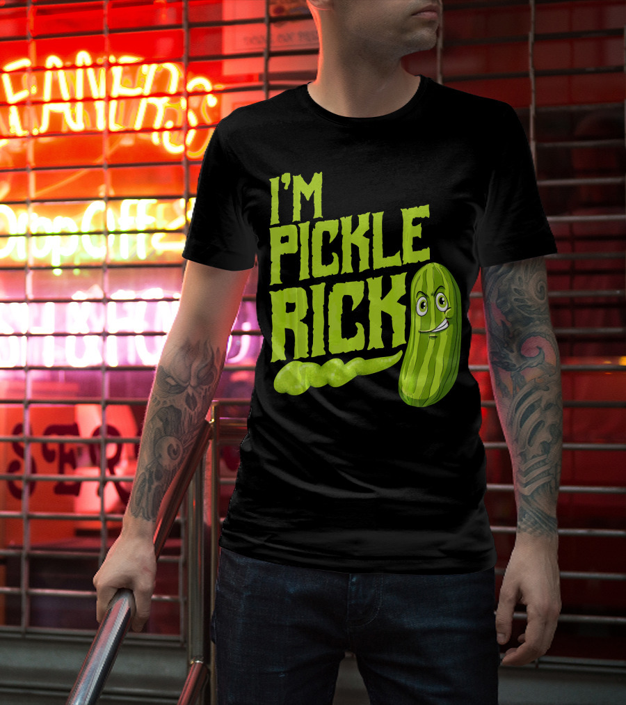 I'M PICKLE RICK Green Pickle Face T-Shirt