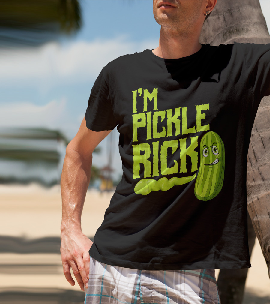 I'M PICKLE RICK Green Pickle Face T-Shirt