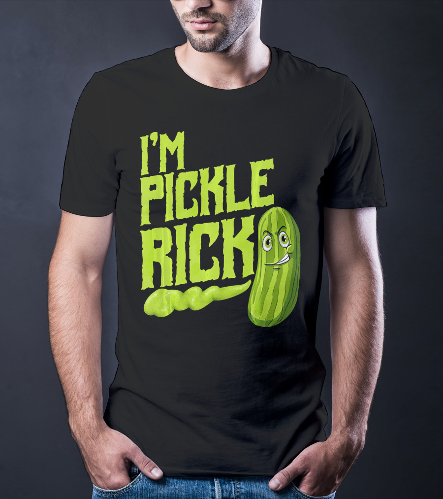 I'M PICKLE RICK Green Pickle Face T-Shirt