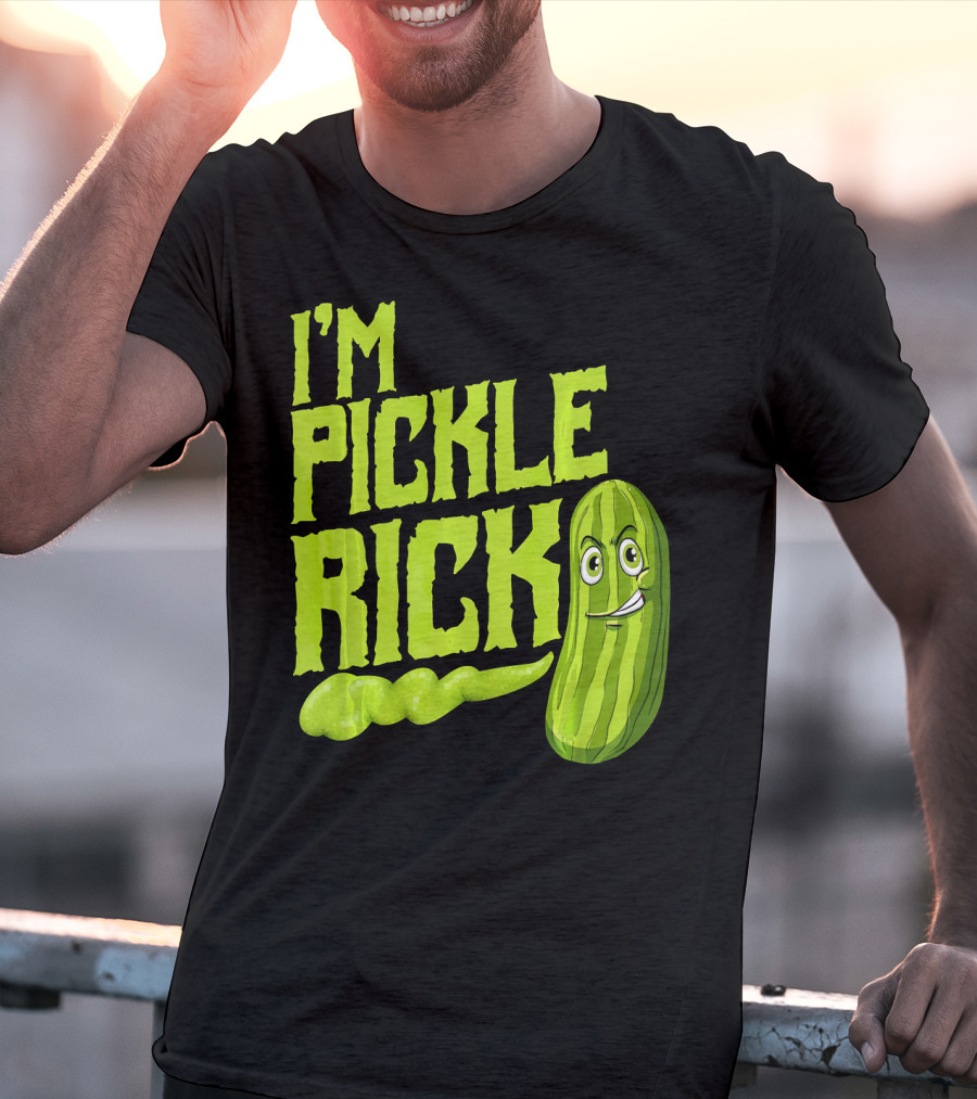 I'M PICKLE RICK Green Pickle Face T-Shirt