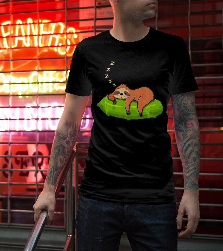 Lazy Sloth Sleeping On A Pickle With Zs T-Shirt