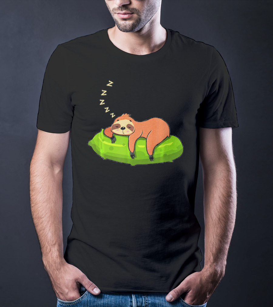 Lazy Sloth Sleeping On A Pickle With Zs T-Shirt