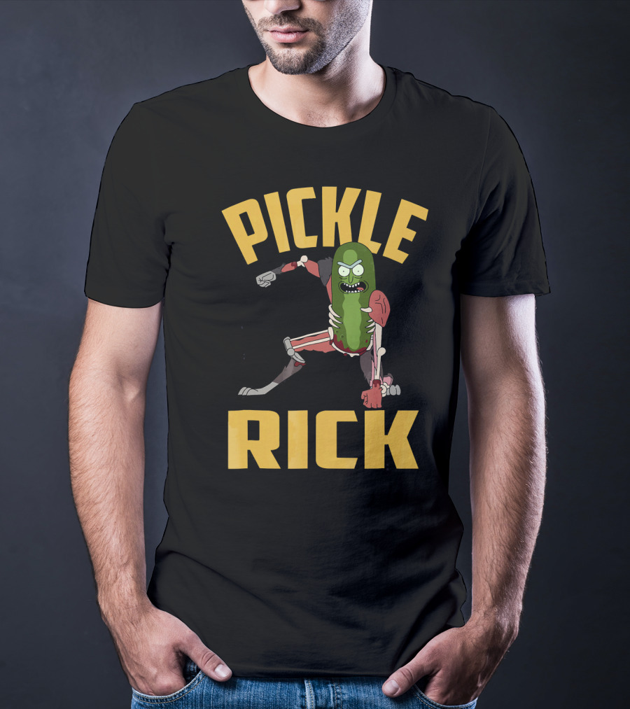 Pickle Rick Punch Rick And Morty Iconic Character Appeal T-Shirt