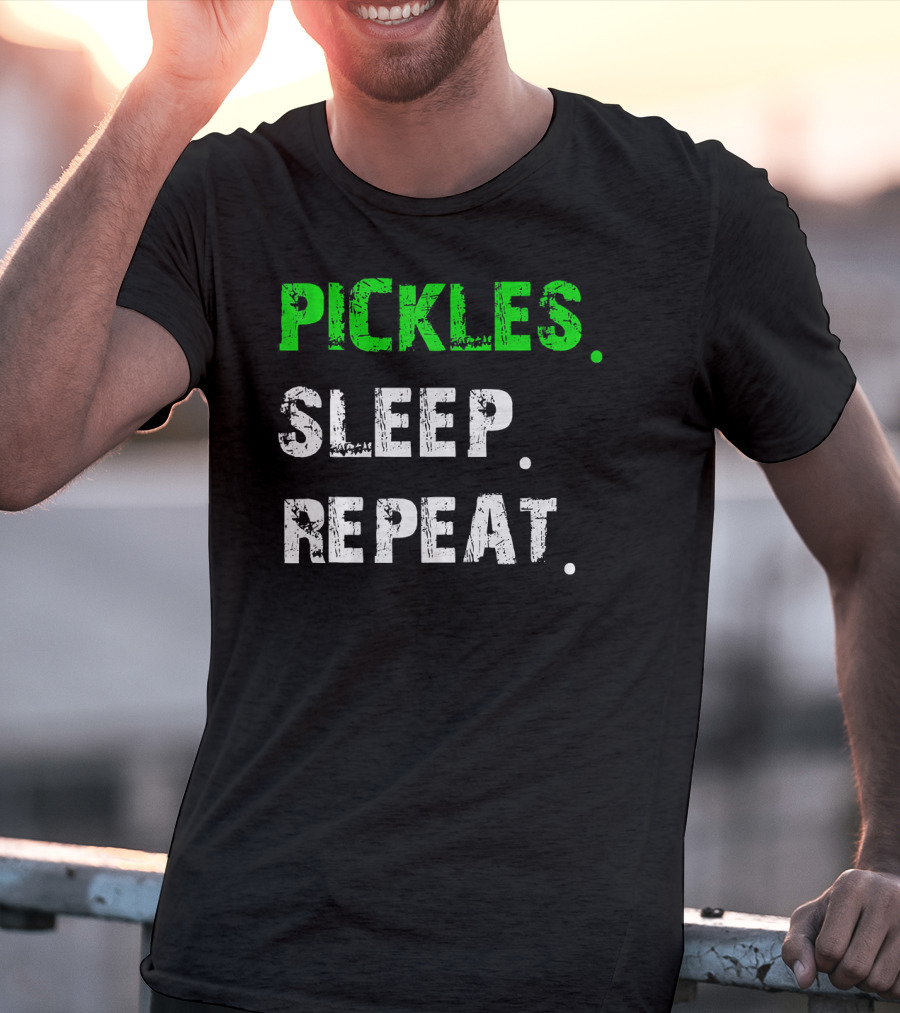 Pickles Sleep Repeat Funny Pickle Lover T-Shirt