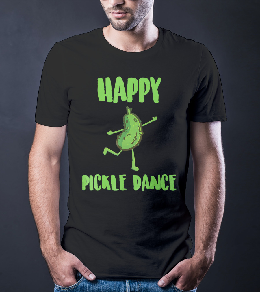 Hilarious Happy Pickle Dance With Cute Dill Pickle Animation T-Shirt