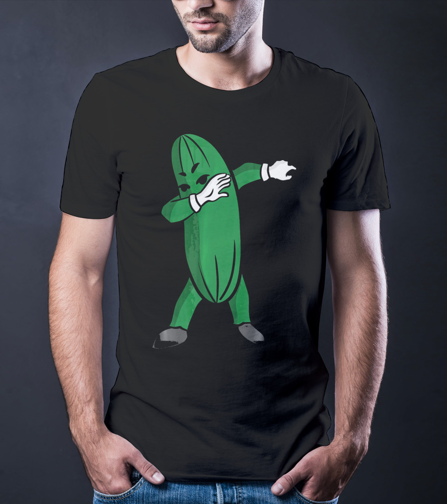 Dabbing Pickle Dance Cartoon T-Shirt