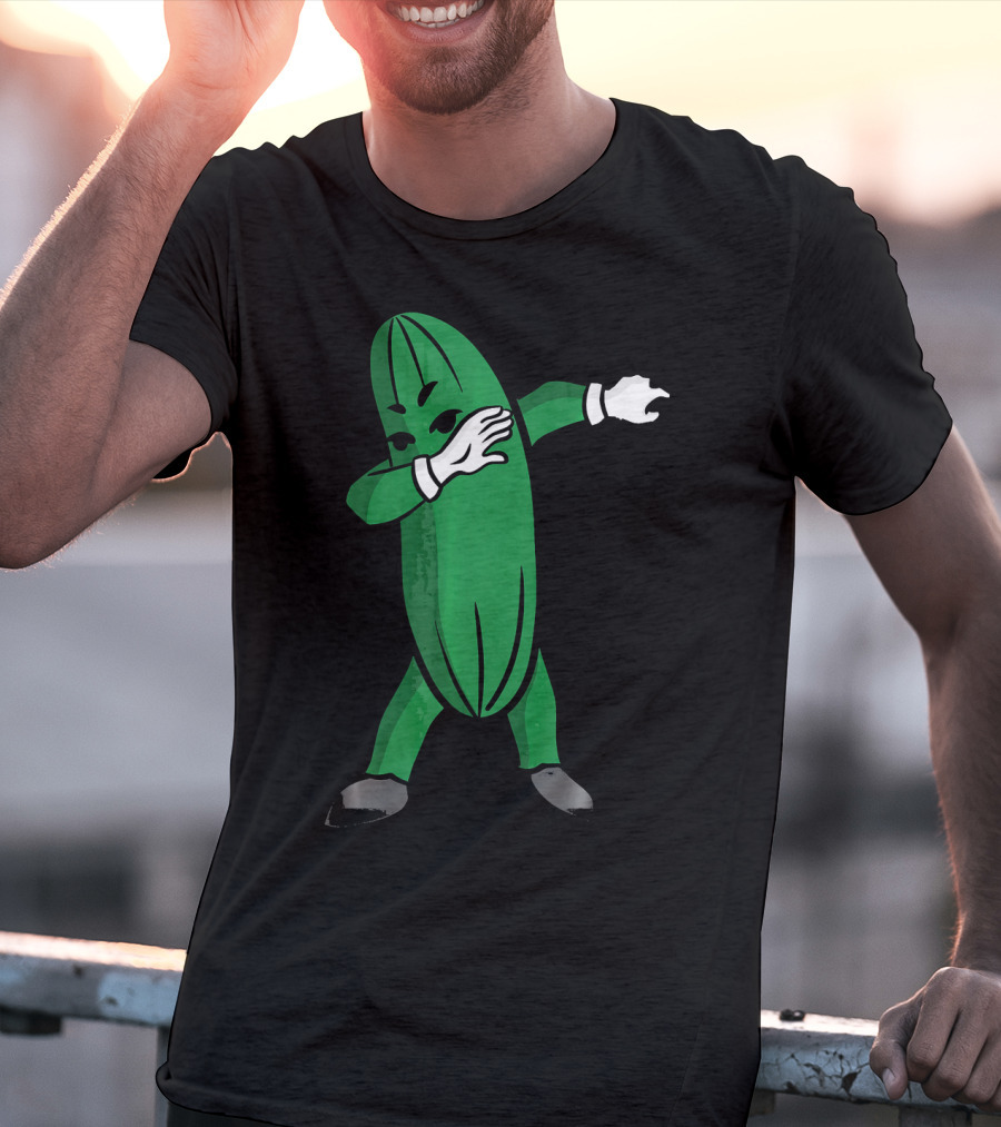 Dabbing Pickle Dance Cartoon T-Shirt