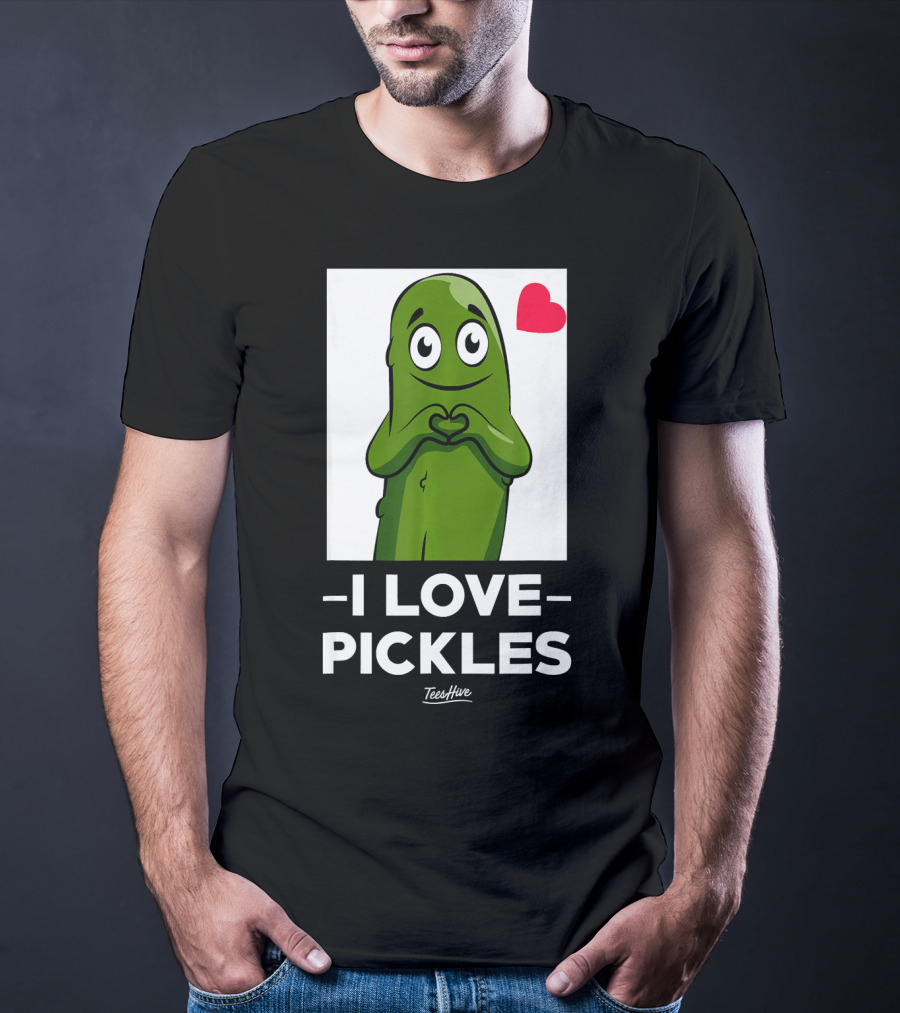 I Love Pickles Squad Heart Party T-Shirt