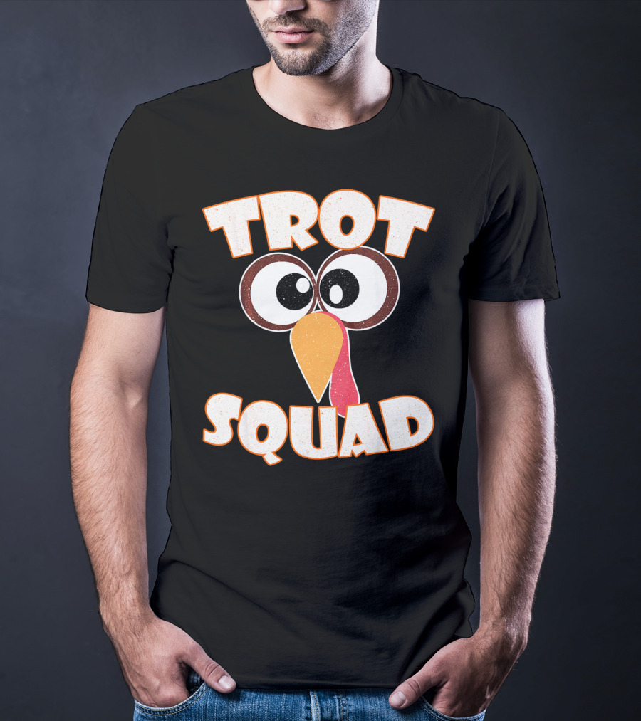 Trot Squad Turkey Face Eyes And Beak T-Shirt