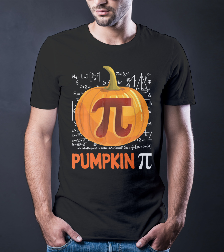 Pumpkin Pi Math Equations Halloween T-Shirt
