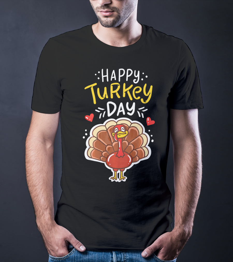 Happy Turkey Day Thanksgiving Festive T-Shirt