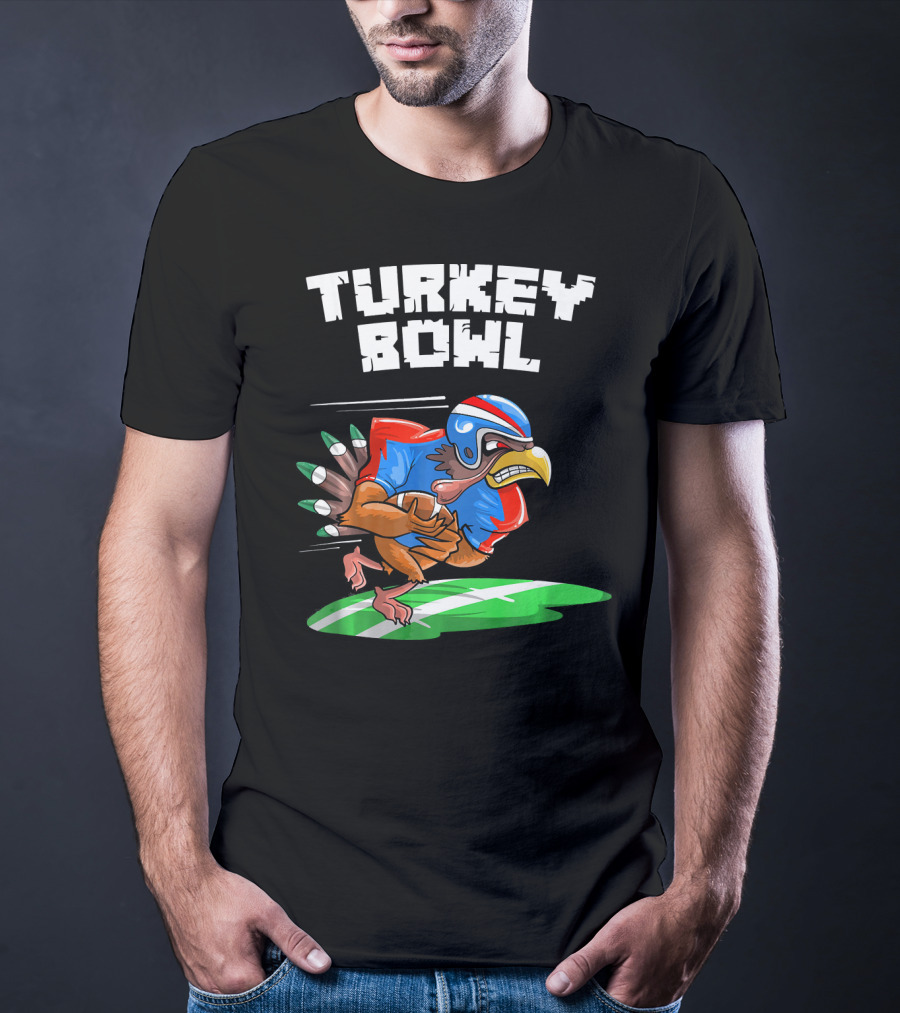 Turkey Bowl Funny Thanksgiving Football Turkey T-Shirt
