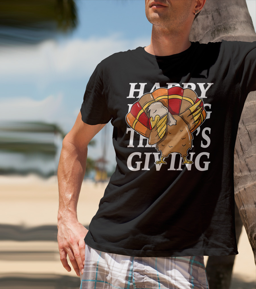 Dabbing Turkey Happy Thanksgiving T-Shirt