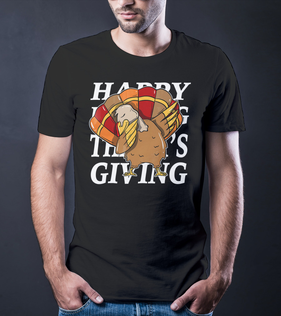 Dabbing Turkey Happy Thanksgiving T-Shirt