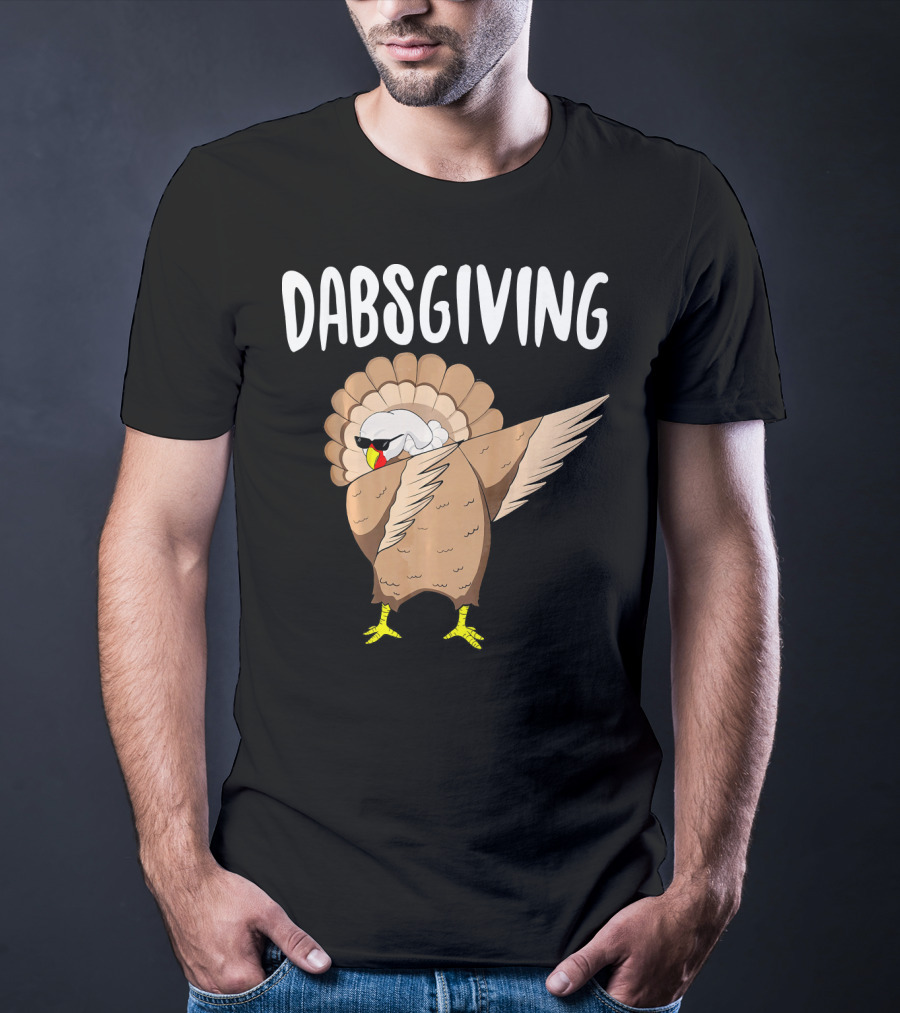 Dabsgiving Cool Dabbing Turkey Funny Thanksgiving T-Shirt