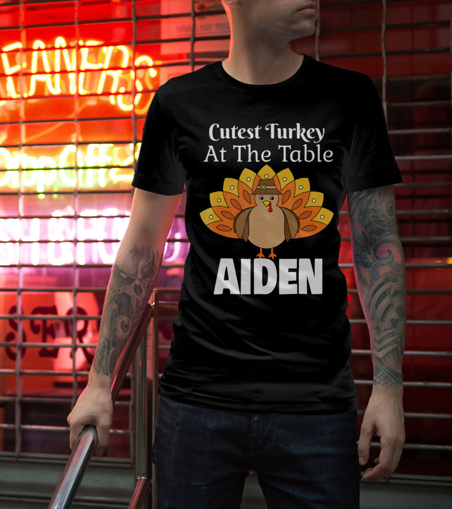 Cutest Turkey At The Table Aiden T-Shirt