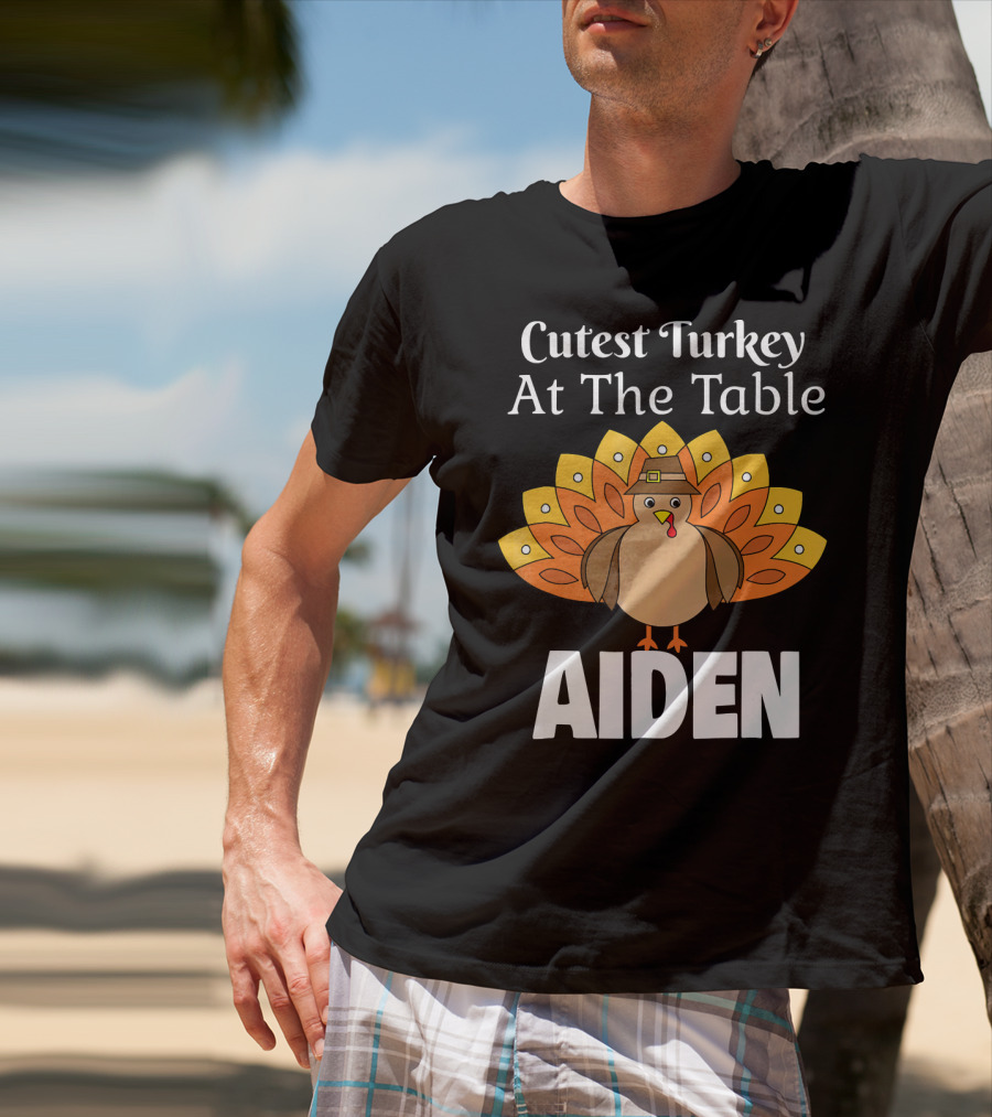 Cutest Turkey At The Table Aiden T-Shirt