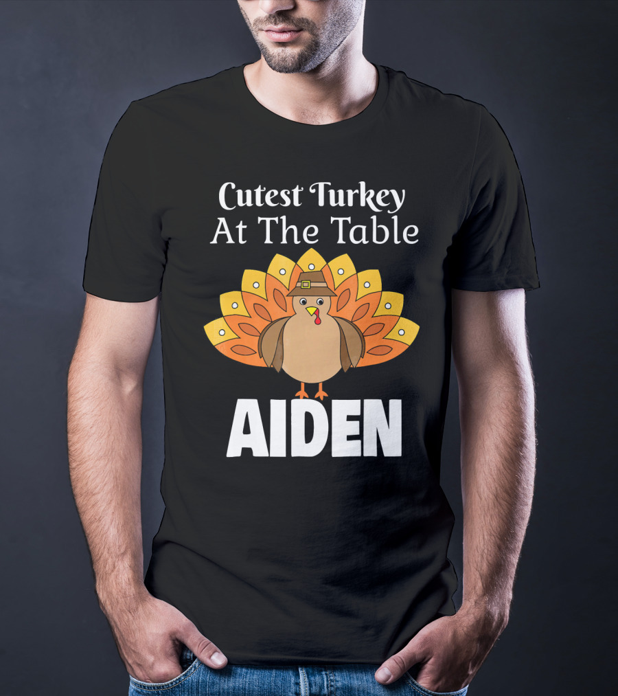 Cutest Turkey At The Table Aiden T-Shirt