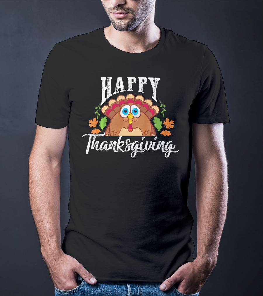 Funny Turkey Happy Thanksgiving Day T-Shirt