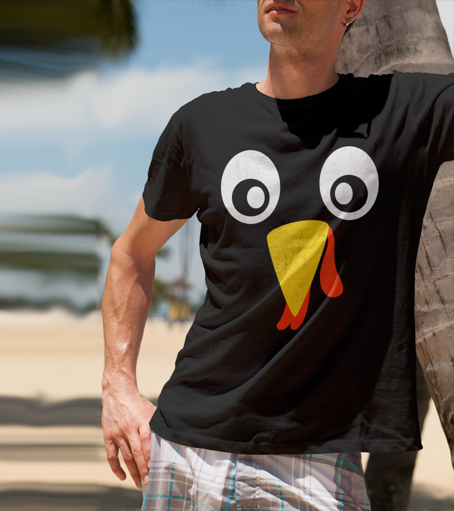Turkey Face Pilgrim Eyes Beak And Wattle T-Shirt